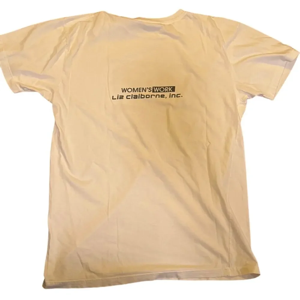 BARBARA KRUGER Liz Claiborne Stop Domestic Violence 1992 Tee, One Size P2P 23.5” - Picture 2 of 7